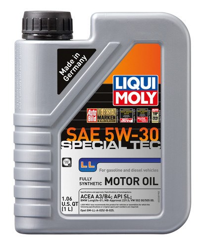 Liqui Moly Oil, Special Tec, SAE 5W-30, Synthetic, 1 Liter Bottle, Single – 2248