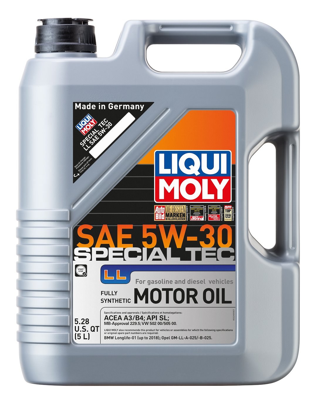 Liqui Moly Oil, Special Tec, SAE 5W-30, Synthetic, 5 Liter Jug, Single – 2249