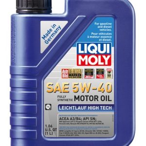 Liqui Moly Oil, Leichtlauf High Tech, SAE 5W-40, Synthetic, 1 Liter Bottle, Single – 2331