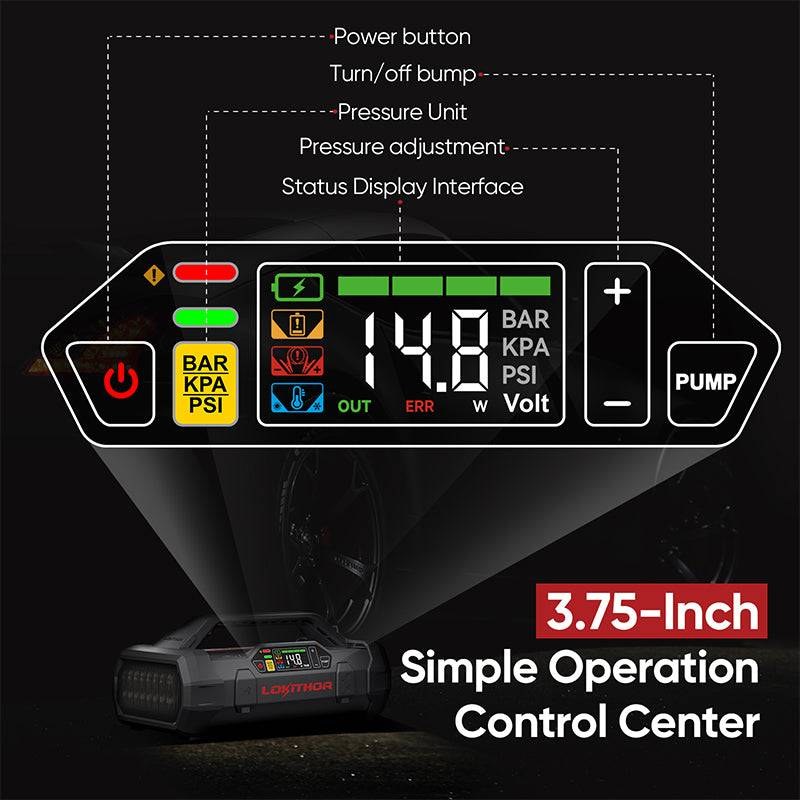 Lokithor Battery Jump Starter, Provide Auxiliary Power to Start 7 Liter Gasoline/4 Liter Diesel Engines, 1500 Peak Amp – APARTX