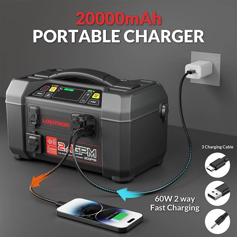 Lokithor Battery Jump Starter, Aw Series, Provide Auxiliary Power to Start 8.5 Liter Gasoline/6.5 Liter Diesel Engines – AW401