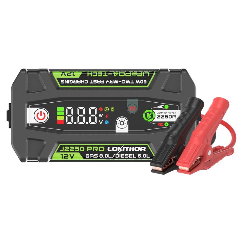Lokithor Battery Jump Starter, LiFePO4 Tech Series, Provide Auxiliary Power to Start 8 Liter Gasoline/6 Liter Diesel Engines – J2250 PRO