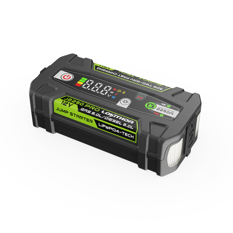 Lokithor Battery Jump Starter, LiFePO4 Tech Series, Provide Auxiliary Power to Start 8 Liter Gasoline/6 Liter Diesel Engines – J2250 PRO