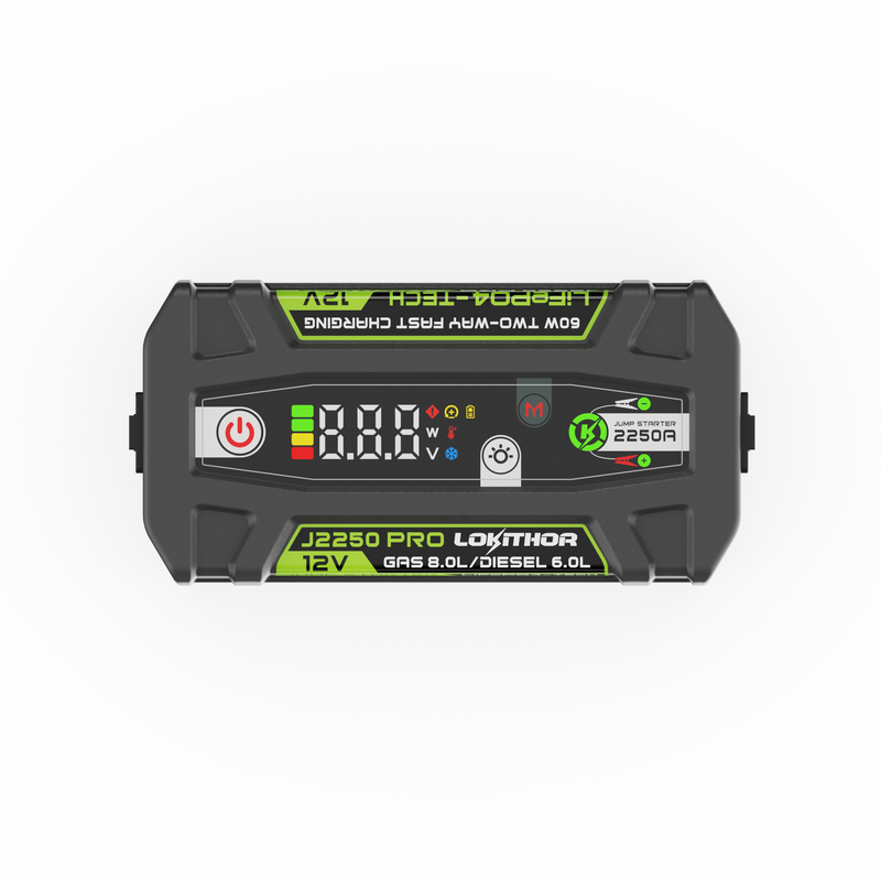 Lokithor Battery Jump Starter, LiFePO4 Tech Series, Provide Auxiliary Power to Start 8 Liter Gasoline/6 Liter Diesel Engines – J2250 PRO
