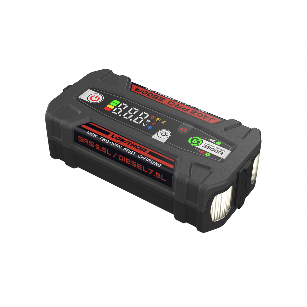 Lokithor Battery Jump Starter, J Series, Provide Auxiliary Power to Start 9.5 Liter Gasoline/7.5 Liter Diesel Engines – J402 PRO