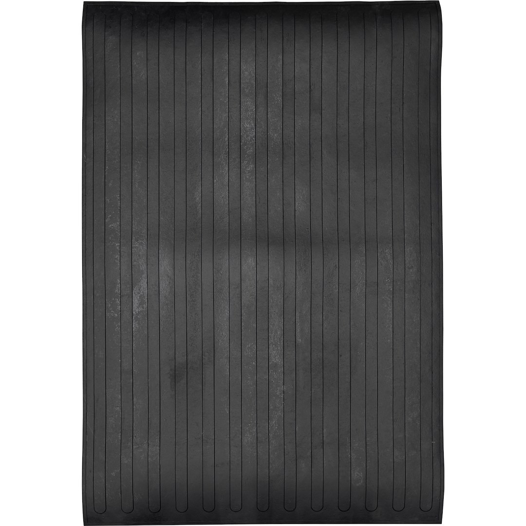 Boomerang Ru Bed Mat, Cut to Fit, Without Raised Edges, 78 Inch Length X 48 Inch Width X 5/16 Inch Thickness, Black, Rubber – TM415