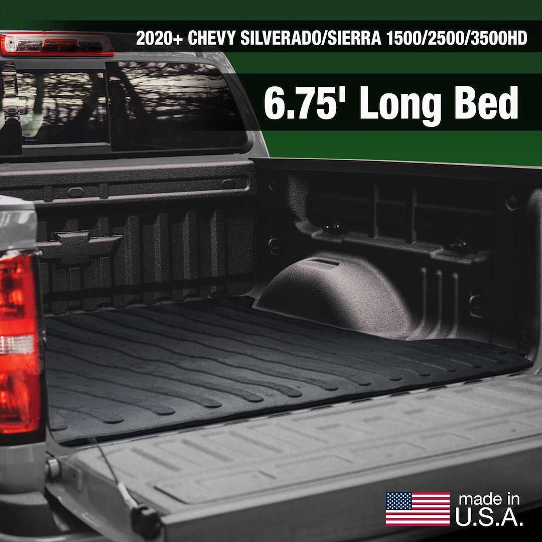 Boomerang Ru Bed Mat, With Raised Edges, 82 Inch Length X 72 Inch Width X 5/16 Inch Thickness, Black, Rubber, Tailgate Liner/ Mat Not Included – TM678