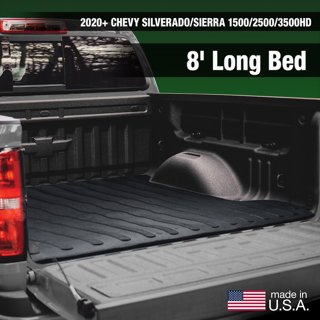Boomerang Ru Bed Mat, With Raised Edges, 98 Inch Length X 60 Inch Width X 5/16 Inch Thickness, Black, Rubber, Tailgate Liner/ Mat Not Included – TM679