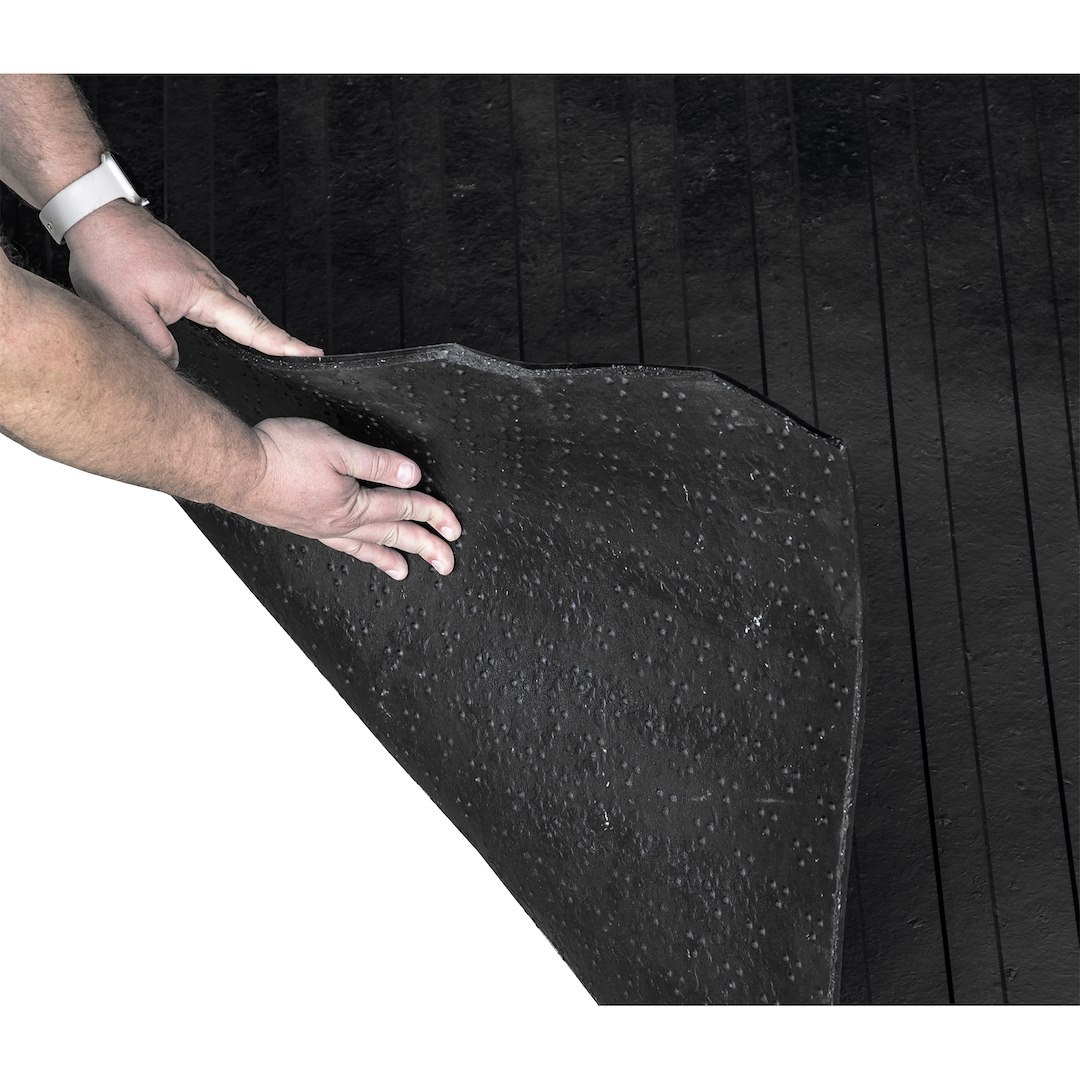 Boomerang Ru Bed Mat, With Raised Edges, 61 Inch Length X 56 Inch Width X 5/16 Inch Thickness, Black, Rubber, Tailgate Liner/ Mat Not Included – TM695