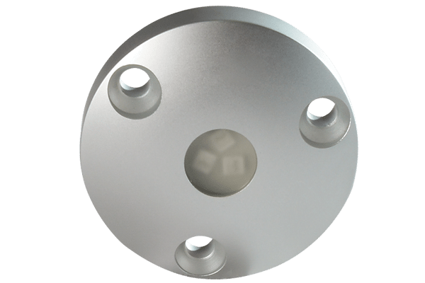 Lumitec Interior Light – LED, 1.73 Inch Diameter X 0.45 Inch Depth, Blue Non-Dimming, 4 Watts, 10 to 30 Volt DC, Brushed Housing, Single – 101034
