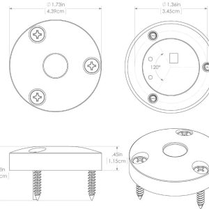 Lumitec Interior Light – LED, 1.73 Inch Diameter X 0.45 Inch Depth, Blue Non-Dimming, 4 Watts, 10 to 30 Volt DC, Brushed Housing, Single – 101034