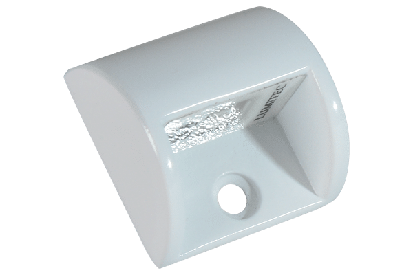 Lumitec Courtesy Light – LED, Andros, Blue, Clear Lens, 45 Ma at 12 Volt DC, IP67 Waterproof, White, Stainless Steel, Single – 101047