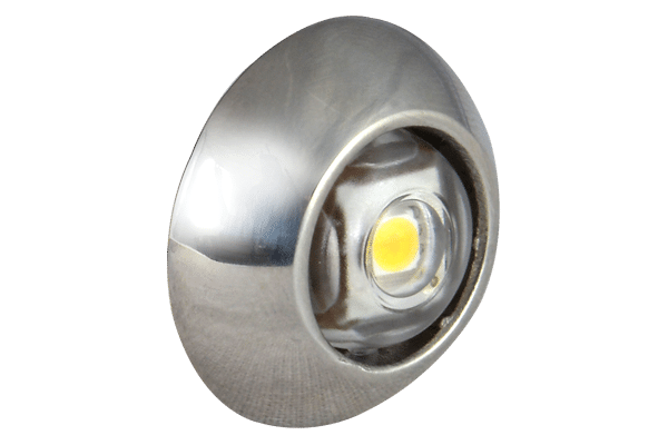 Lumitec Courtesy Light, Exuma, White LED, Clear Lens, 10 to 16 Volt DC Voltage, 0.55 Watt, 45 Milliampere at 12 Volt DC, IP67 Waterproof – 101049