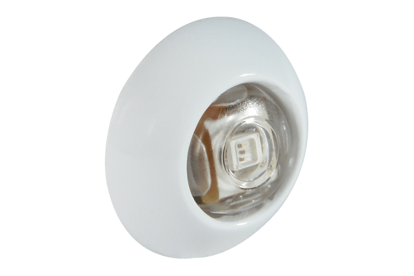 Lumitec Courtesy Light – LED, Exuma, White, Clear Lens, 45 Ma at 12 Volt DC, IP67 Waterproof, Surface Mount, Stainless Steel, Single – 101052