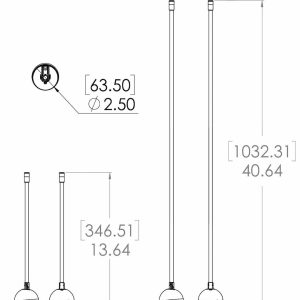 Lumitec Navigation Light, Contour Series, Anchor Light, 0.9 Watt LED, 2-1/2 Inch Diameter X 39 Inch Height – 101584