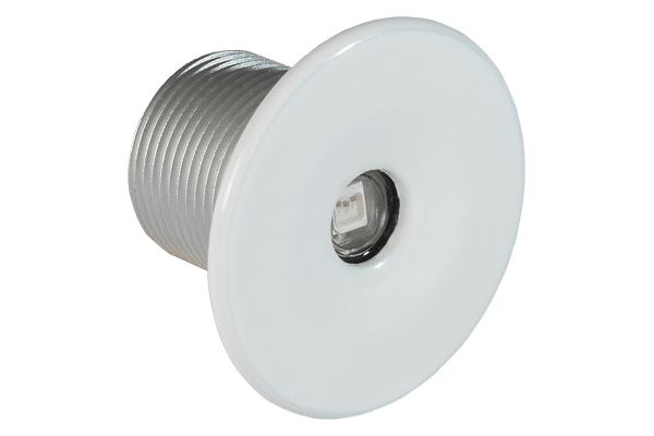 Lumitec Courtesy Light – LED, Echo ™, Red, Clear Lens, 45 Ma at 12 Volt DC, IP67 Waterproof, White, Aluminum, Single – 112225