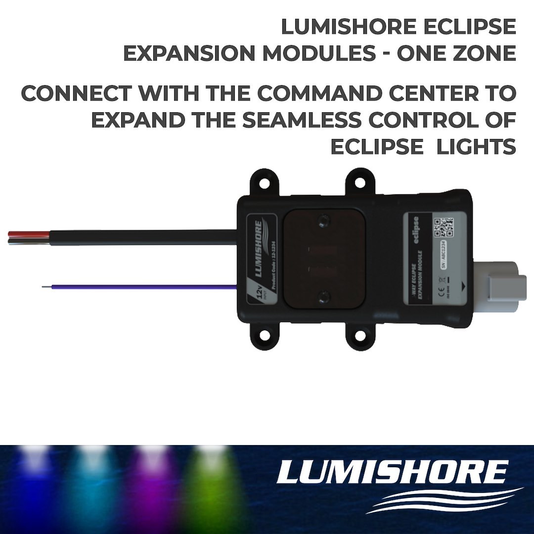 Lumishore Us Light Control Module, Eclipse Expansion Module, Used to Extend and Expand Eclipse Command Center, 1 Zone, 16 Lights – 010-04487-00