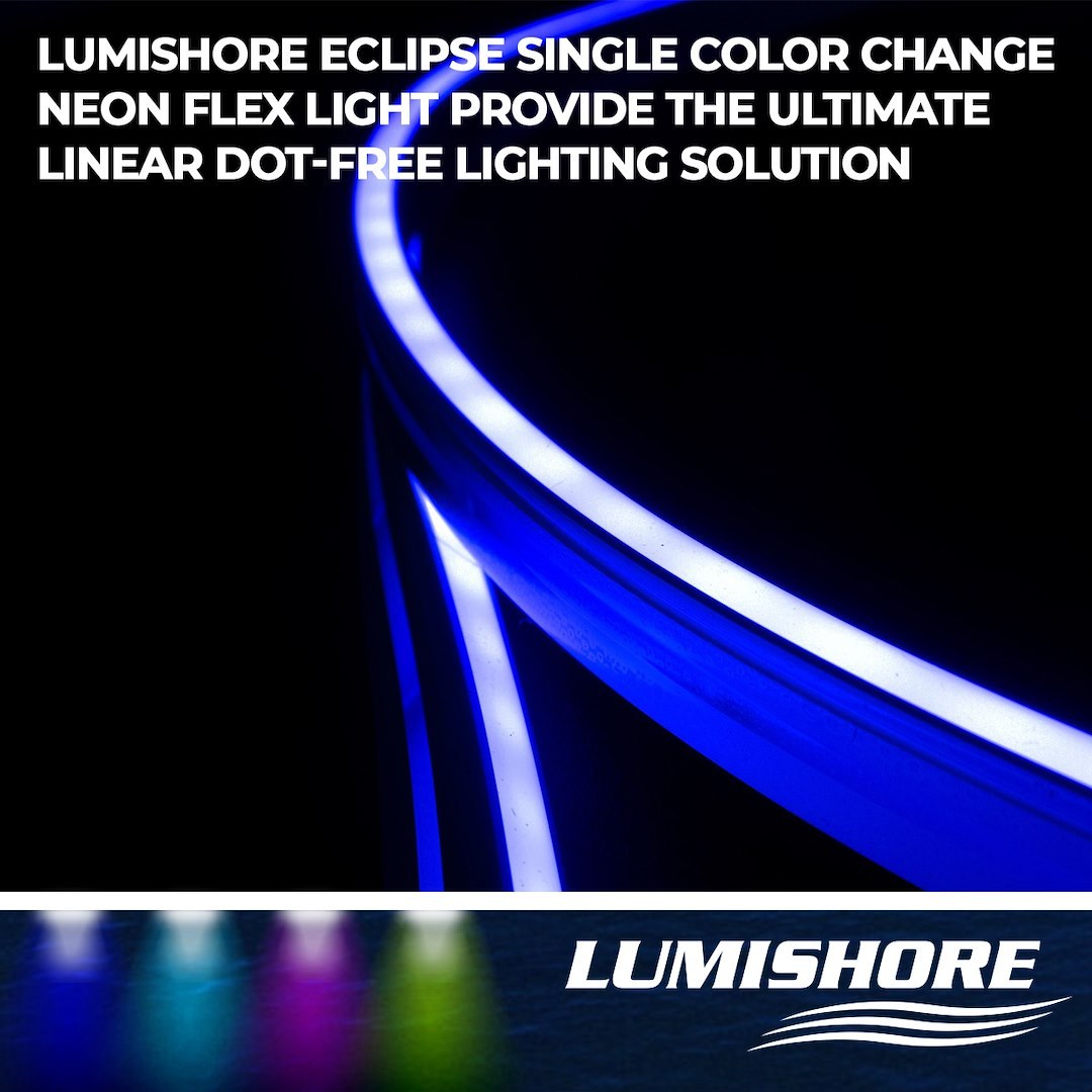 Lumishore Us Rope Light, SNL100 Eclipse, Blue LED, 12 Volt DC Powered, 2.5 Meter Length, 0.43 Inch X 0.24 Inch Cross Section – 60-0511-2500