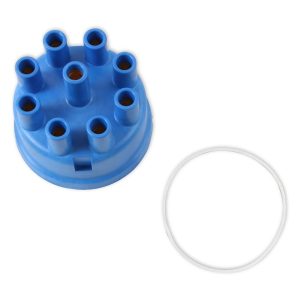 Mallory Distributor Cap, For Use with Mallory Yl Non-Vented Flame Arrested Distributors, Standard Style, Clip Down, Socket Style Posts, Blue – 209D