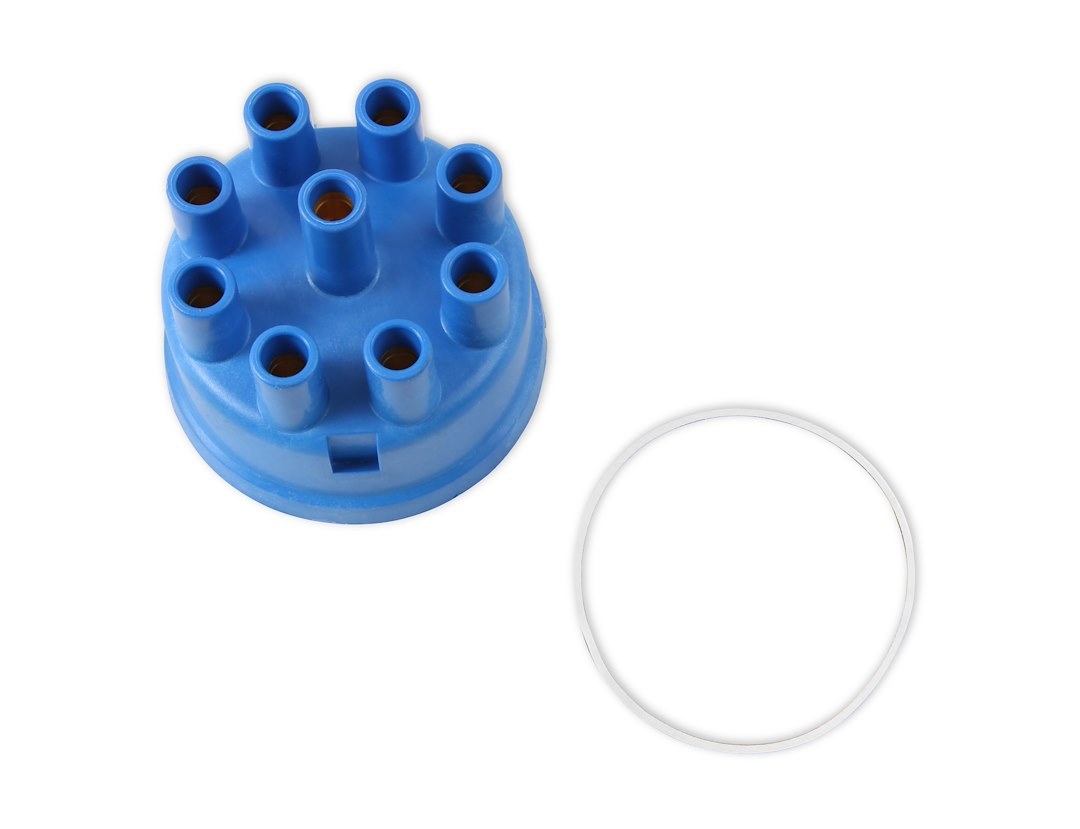 Mallory Distributor Cap, For Use with Mallory Yl Non-Vented Flame Arrested Distributors, Standard Style, Clip Down, Socket Style Posts, Blue – 209D