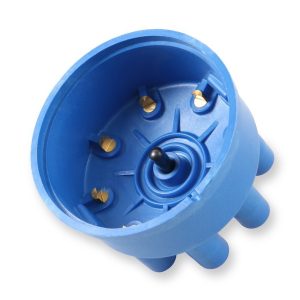 Mallory Distributor Cap, For Use with Mallory Yl Non-Vented Flame Arrested Distributors, Standard Style, Clip Down, Socket Style Posts, Blue – 209D
