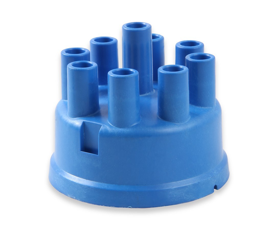 Mallory Distributor Cap, For Use with Mallory Yl Non-Vented Flame Arrested Distributors, Standard Style, Clip Down, Socket Style Posts, Blue – 209D