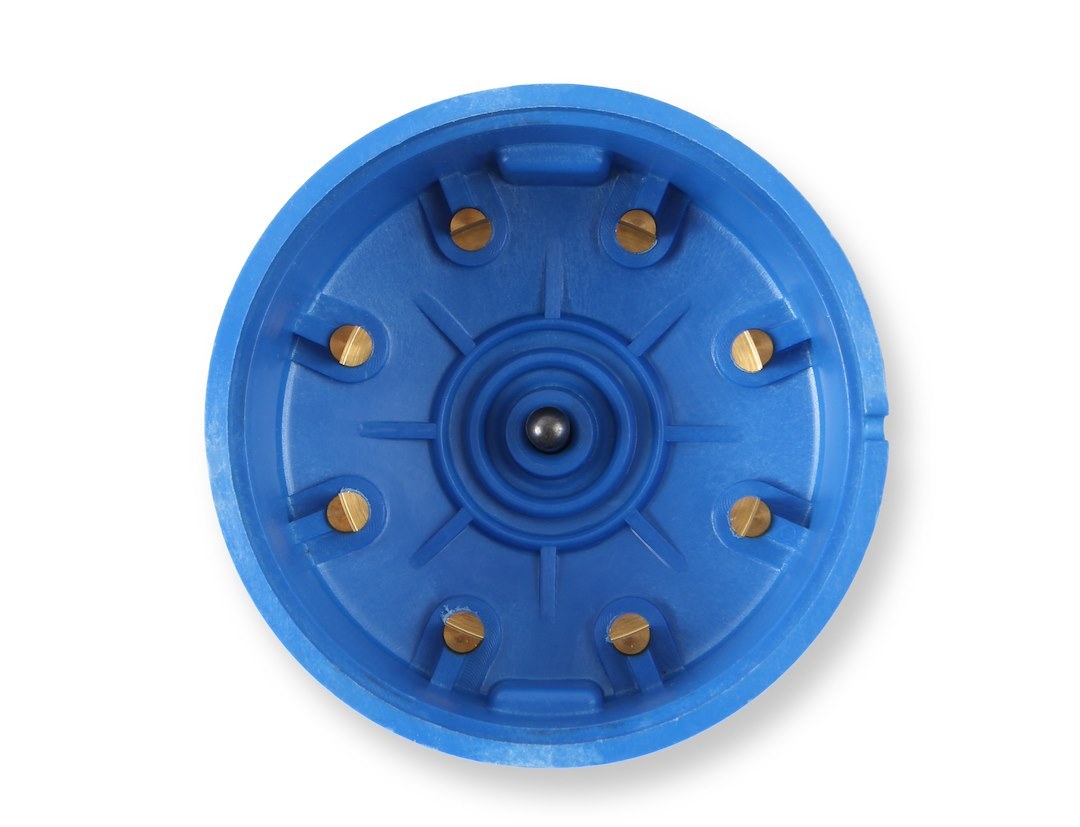 Mallory Distributor Cap, For Use with Mallory Yl Non-Vented Flame Arrested Distributors, Standard Style, Clip Down, Socket Style Posts, Blue – 209D