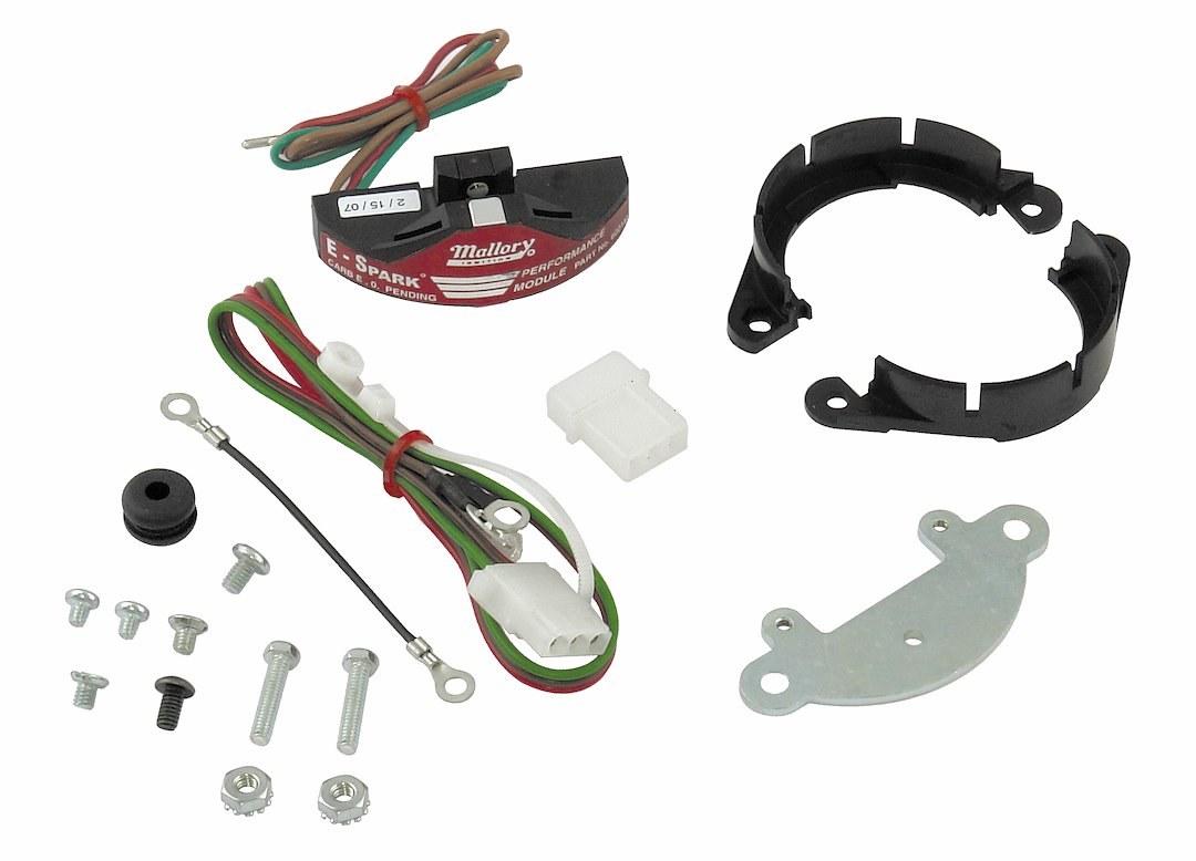 Mallory Electronic Ignition Conversion, E-Spark ®, For Use with Factory Delco Dual Point Distributors IN 8 Cylinder Engines – 61001M