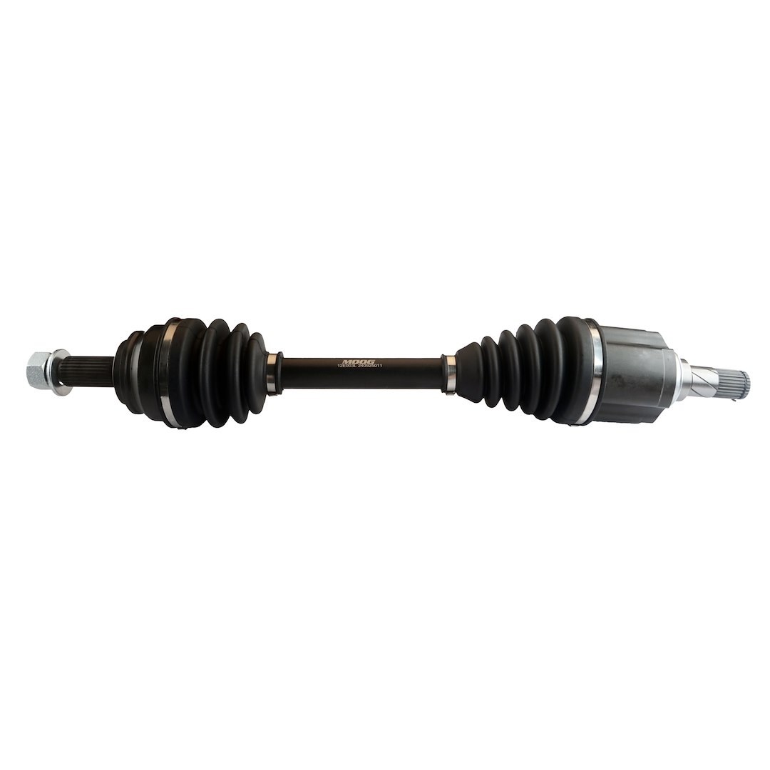 Moog CV Axle Shaft, 25.08 Inch Compressed Length, With Axle Nut – 12E003L