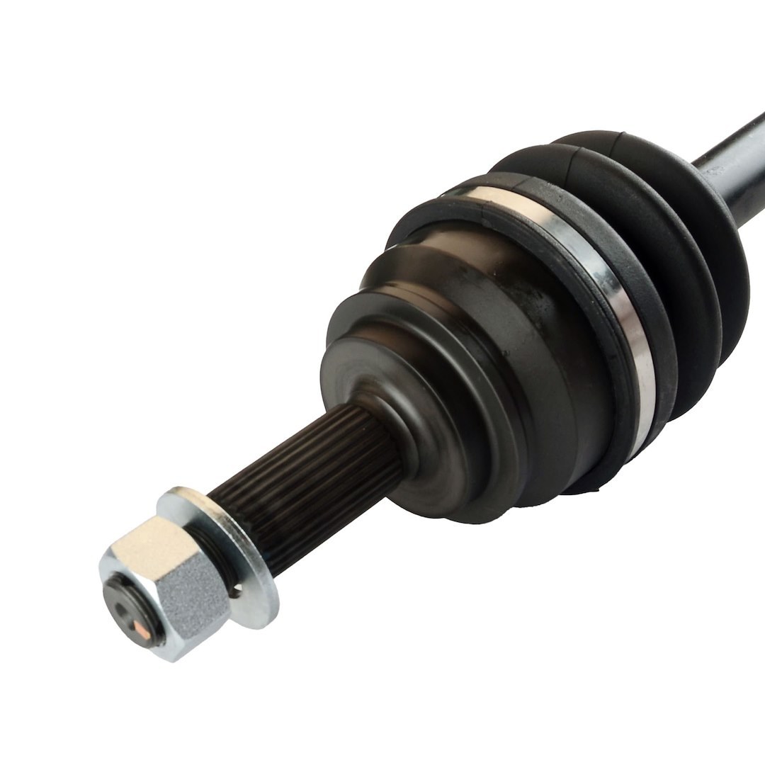 Moog CV Axle Shaft, 25.08 Inch Compressed Length, With Axle Nut – 12E003L