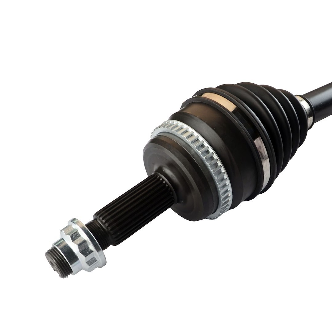 Moog CV Axle Shaft, 38-1/2 Inch Compressed Length, With Axle Nut and ABS Tone Ring – 14E006R