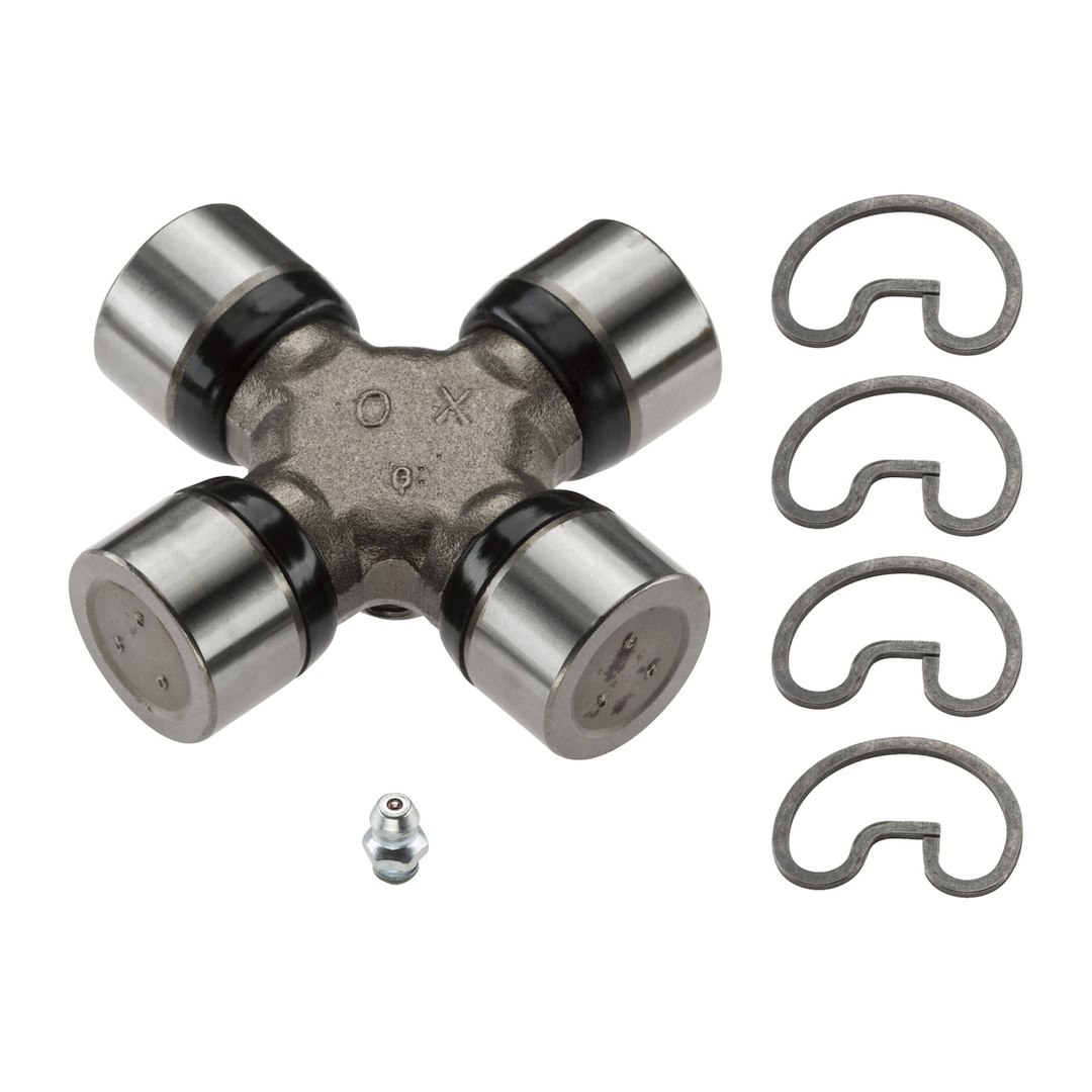 Moog Universal Joint, Premium, With 2 Smooth Bearings, .059 Inch Snap Ring Thickness, 1.188 Inch Bearing Cap Diameter, Greaseable – 331