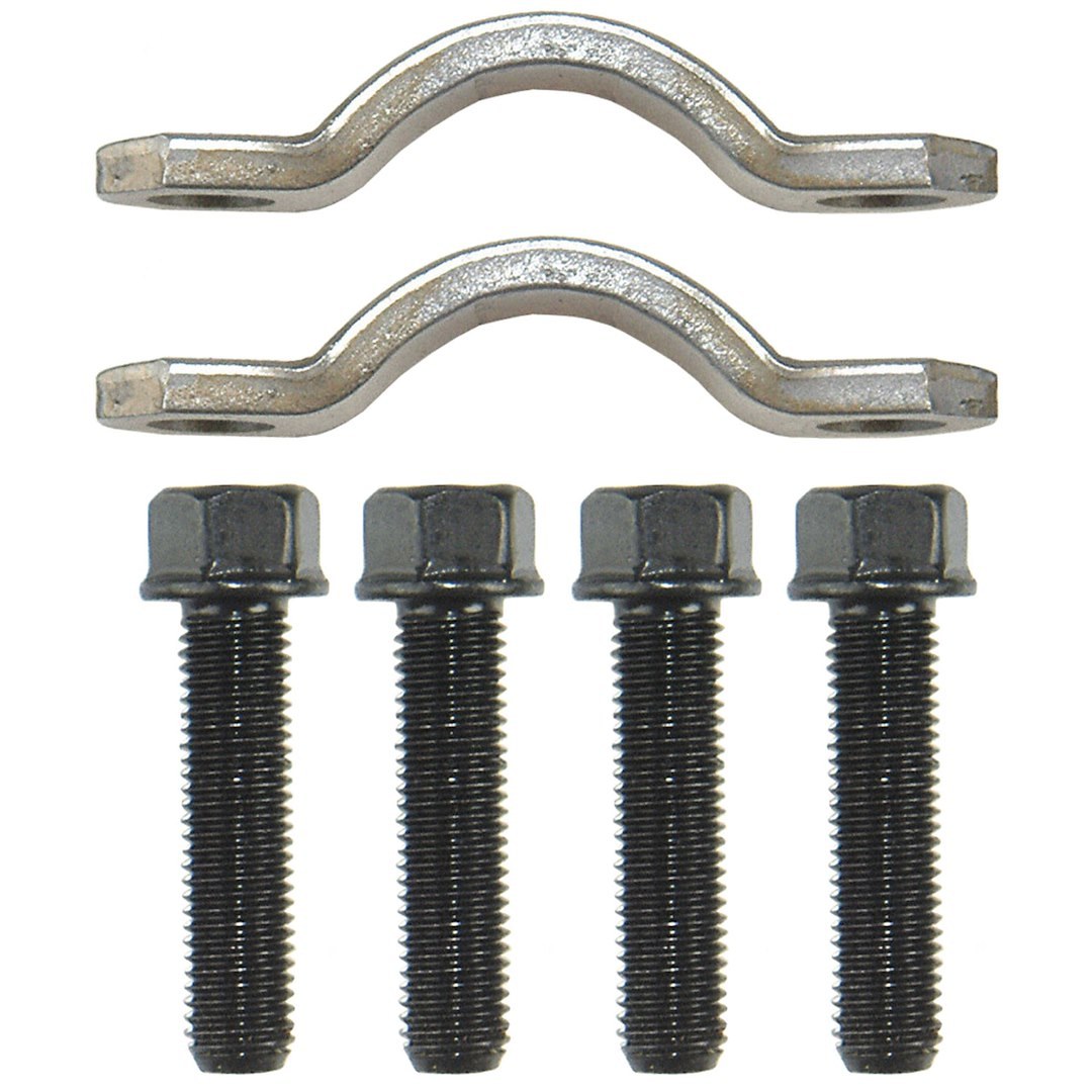 Moog Universal Joint Strap, Includes 2 1.81 Inch Lenght Bolt Center Clamps and 4 5/16-24 Inch X 1-5/16 Inch Cap Screws – 530-10