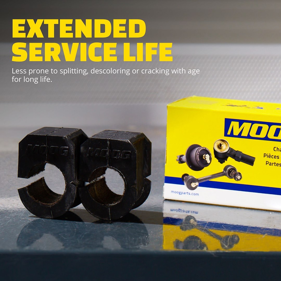 Moog Stabilizer Bar Mount Bushing, Problem Solver, Black Rubber – K201616