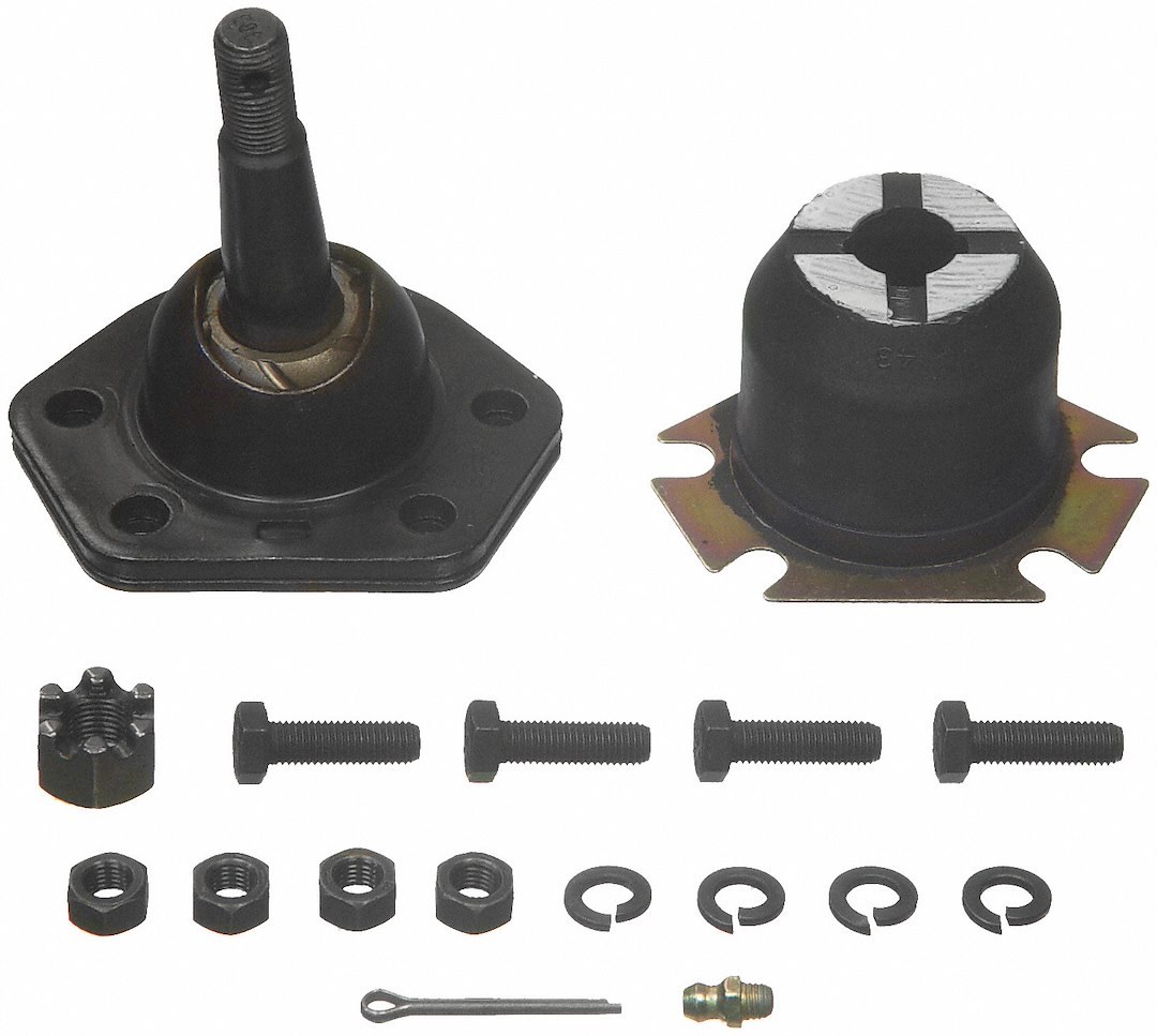 Moog Ball Joint, Problem Solver, 2.820 Inch Length, With Powdered-Metal Gusher Bearing to Allow Grease to Penetrate Bearing Surfaces – K6024