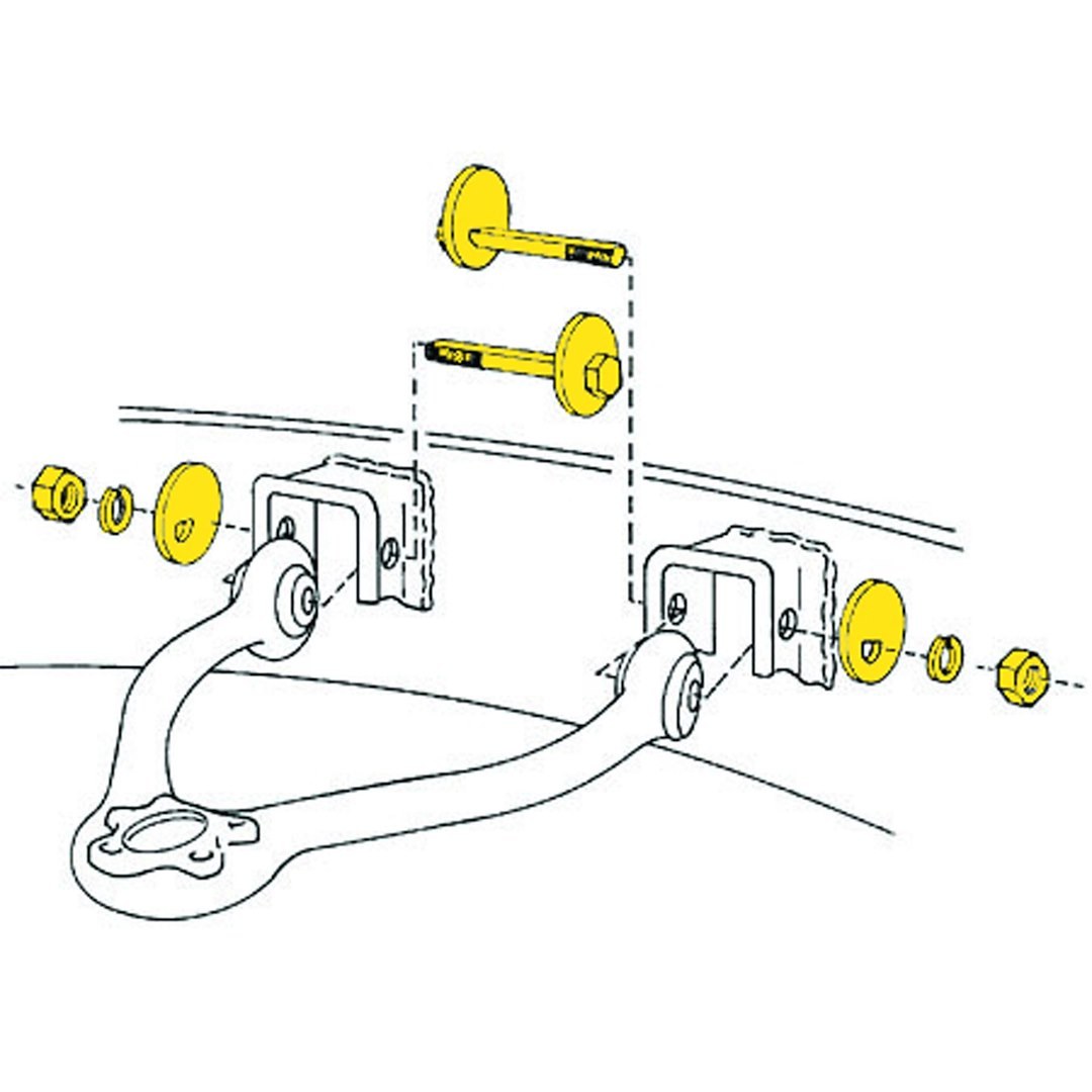 Moog Alignment Cam Bolt Kit, Problem Solver, Adjustment Range from -1-1/8 to 1-1/8 Degree – K6302
