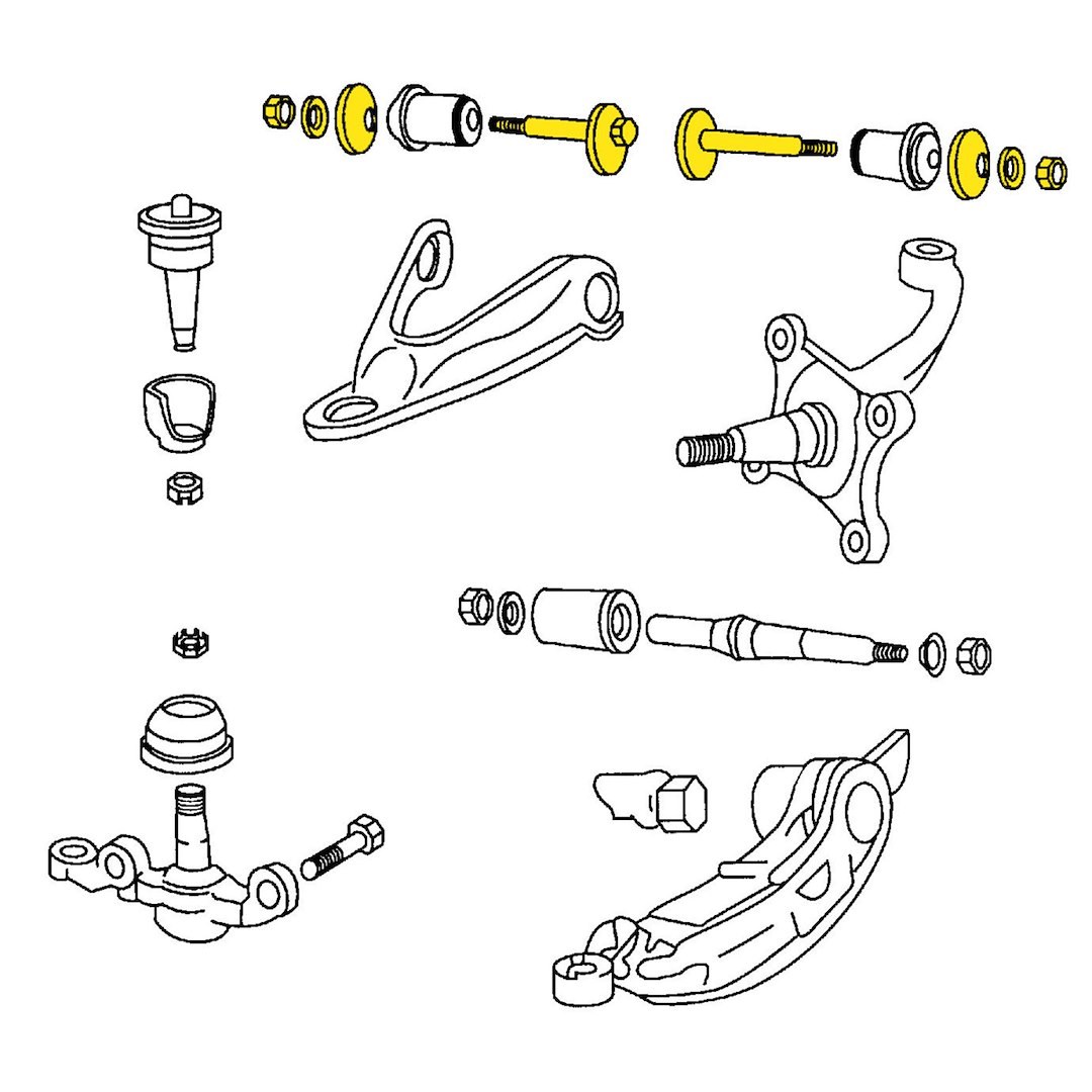 Moog Alignment Cam Bolt Kit, 2-1/4 Degree Maximum Camber Plus or Minus, Bushing Not Included – K8243A