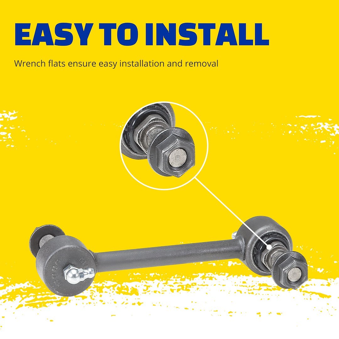 Moog Stabilizer Bar Link Kit, Problem Solver, With Powdered-Metal Gusher Bearing to Allow Grease to Penetrate Bearing Surfaces – K90344