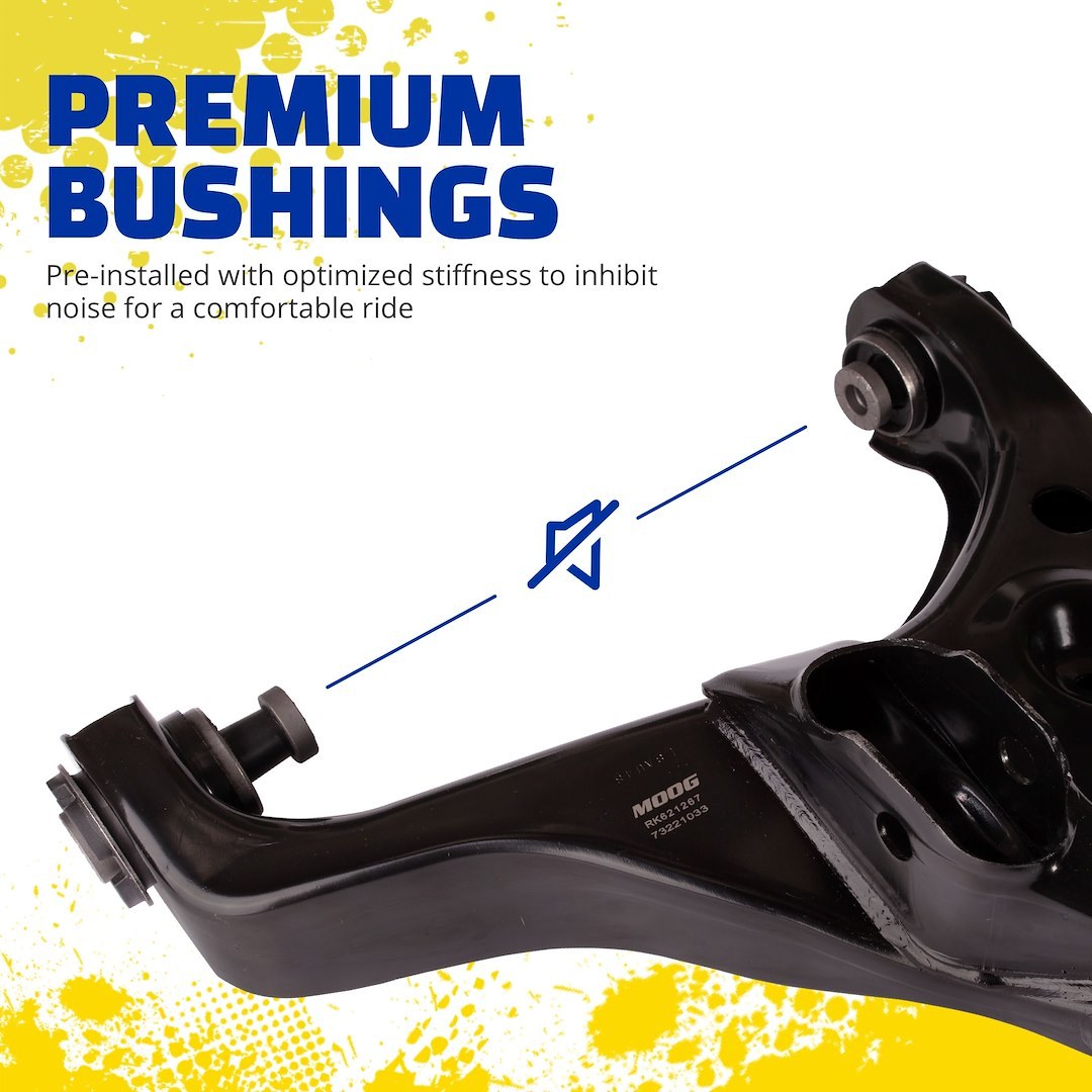 Moog Control Arm, With Ball Joint Assembly/ Bushing/ Hardware, Single – RK623752