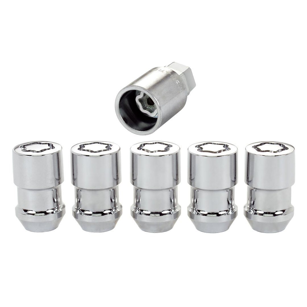 Mcgard Wheel Lock, Spare Tire and Road Wheel 5 Lock Set, Lug Nut Lock, 1/2 Inch-20 Thread Size, Conical Seat, Acorn Lug – 24538