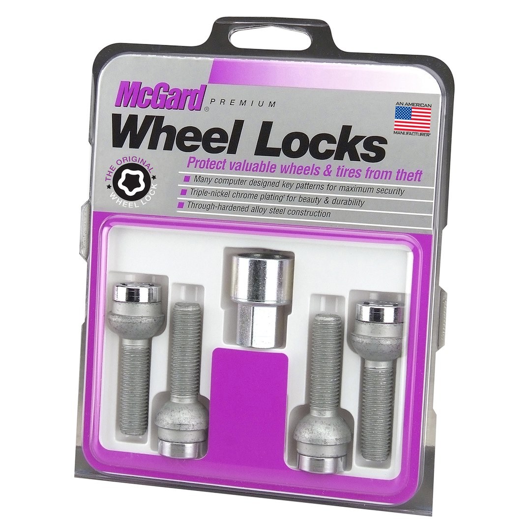 Mcgard Wheel Lock, Bolt Style, Lug Bolt Lock, 14 Millimeter X 1.5 Thread Size, Radius Ball Seat, Acorn Lug Use with Steel/ Aluminum Wheels – 28174