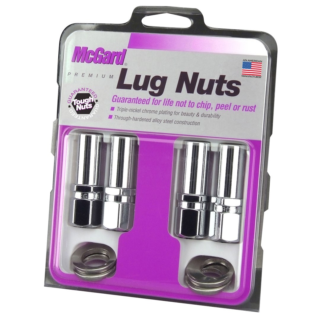 Mcgard Lug Nut, Drag Racing, 1/2 Inch-20 Thread Size, 2.475 Inch Extra Long Mag Shank with 1.248 Inch Round Offset Hole Washer – 63000