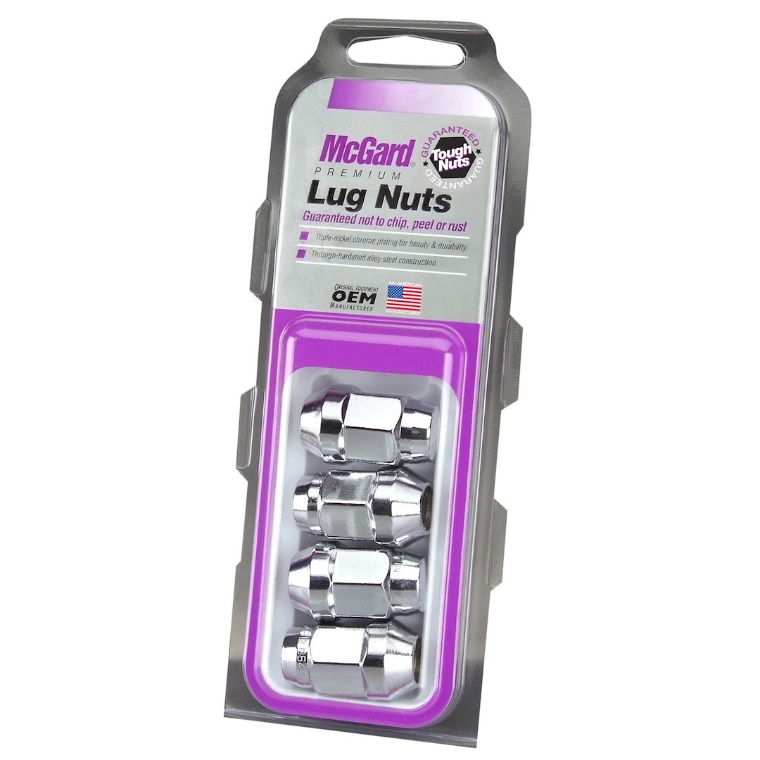 Mcgard Lug Nut, Hex Lug Nut, 12 Millimeter X 1.25 Thread Size, Conical Seat, Extra Long Lug, Use with Steel/ Aluminum Wheels – 64013