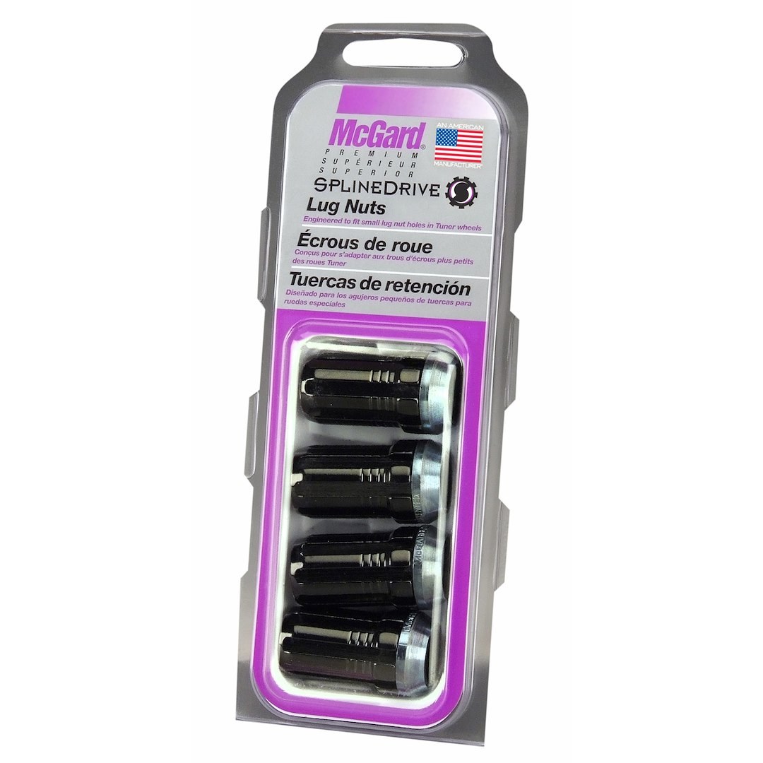 Mcgard Lug Nut, Splinedrive ™, 14 Millimeter X 1.5 Thread Size, Conical Seat, Extra Long Lug, Use with Alloy Wheels Only – 65310BK