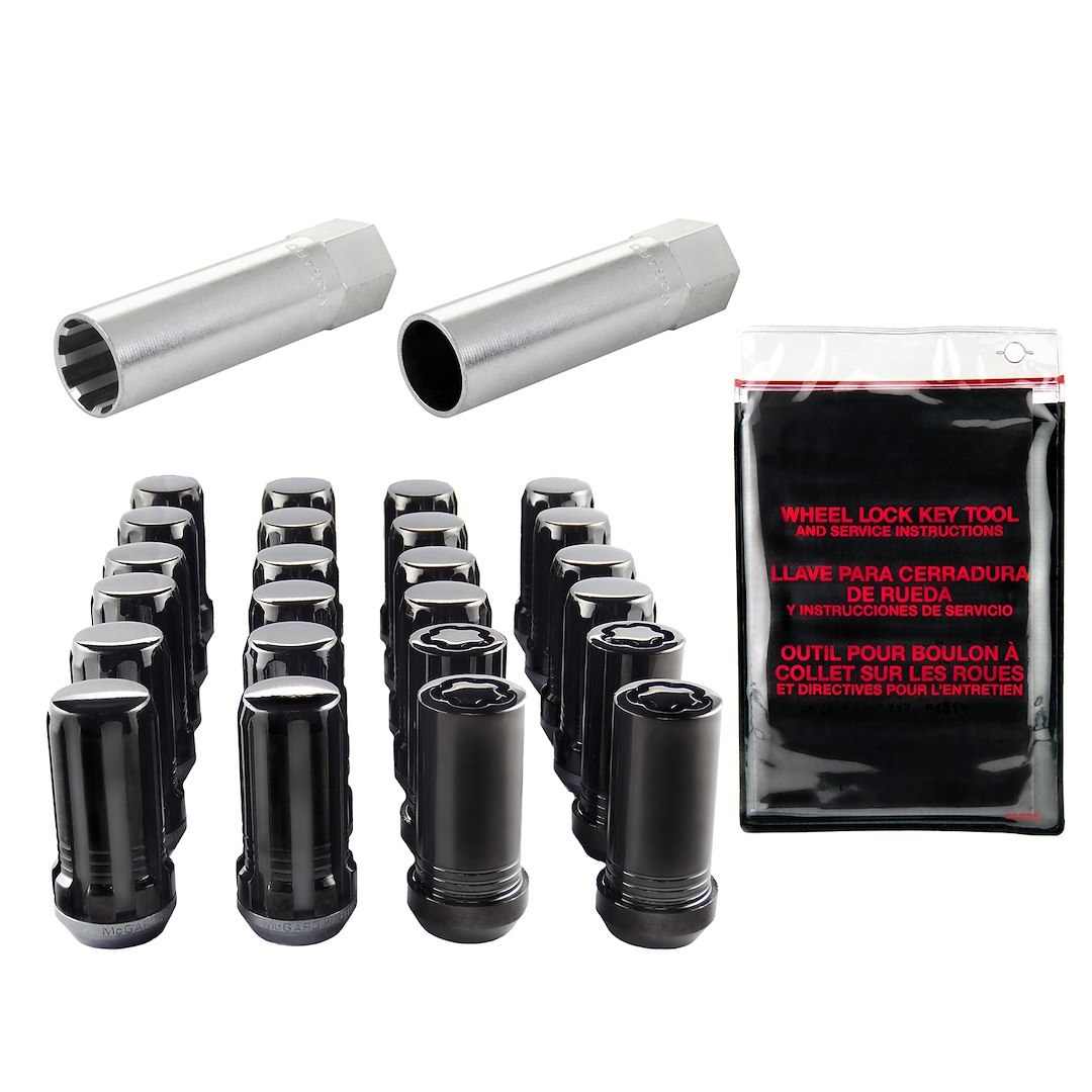 Mcgard Wheel Installation Kit, 6 Lug Kit, 14 Millimeter X 1.5 Thread Size, 60 Degree Conical, Acorn Extra Long, Use with Alloy Wheels Only – 65610BK
