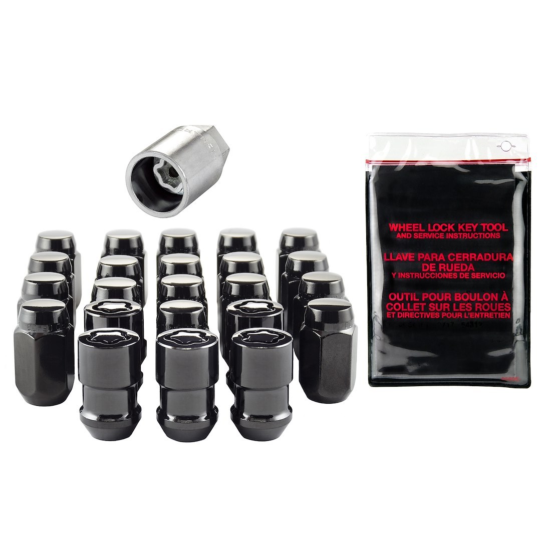 Mcgard Wheel Installation Kit, 23 Piece Kit, 1/2 Inch-20 Thread Size, 60 Degree Conical, Acorn, Use with Steel/ Aluminum Wheels – 84562BK