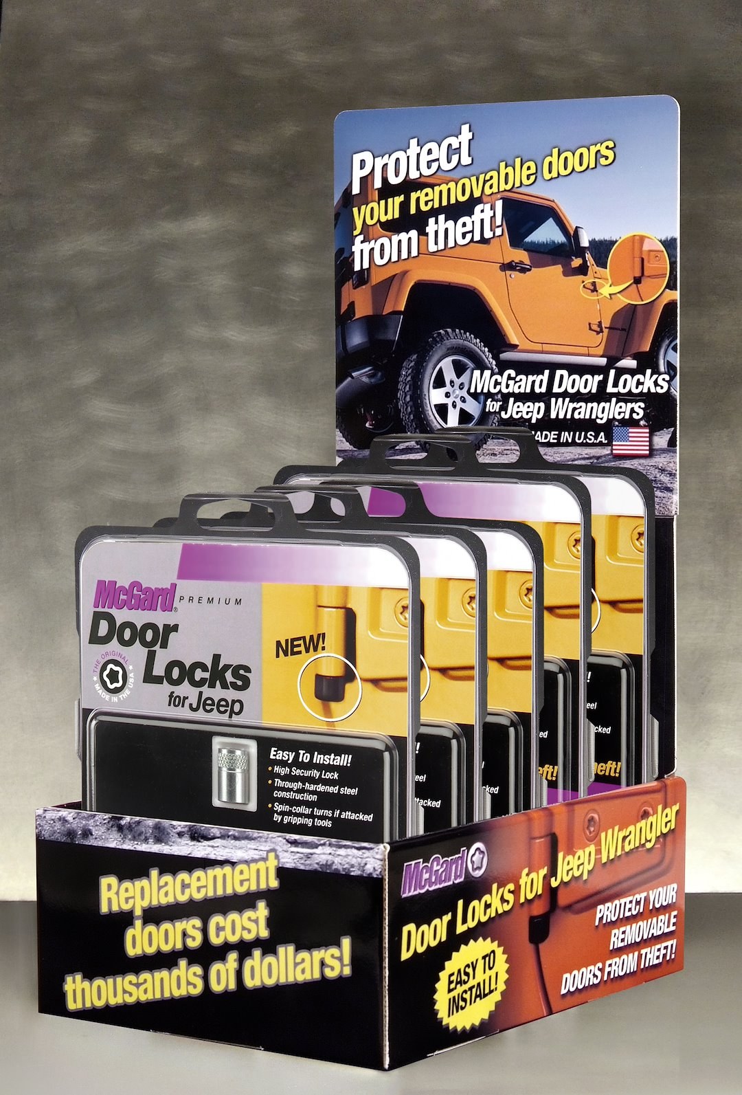 Mcgard Point of Purchase Display, Point of Purchase Materials, Jeep Wrangler Performance or Small Parts Display, Countertop Display – 90225