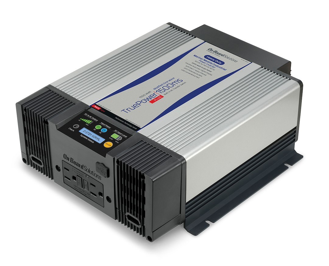 Marinco Power Inverter, Truepower Plus, Inverts 12 Volt DC to 115 Volt AC, Modified Sine Wave, 1500 Continuous/ 3000 Peak Watts – 06150