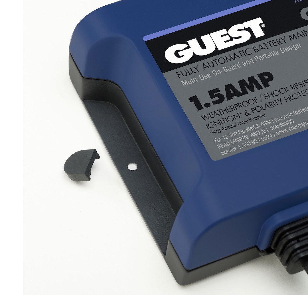 Marinco Battery Charger, Guest® Chargepro™, For 12 Volt Flooded/ Gel/ AGM Batteries, Single Bank Non-Solar Panel Trickle-Charger – 2701A