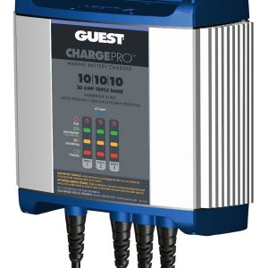 Marinco Battery Charger, Guest® Chargepro™, For 12 Volt Flooded/ AGM Lead Acid Batteries, 3 Bank Charger – 2731A